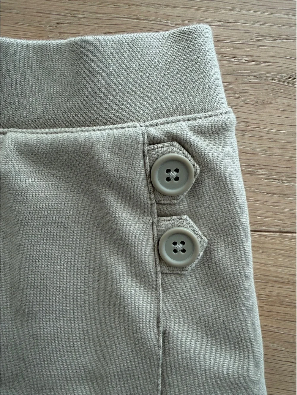 Cat & Jack Girls' Beige School Uniform Skirt Size M (8) with Button Detail